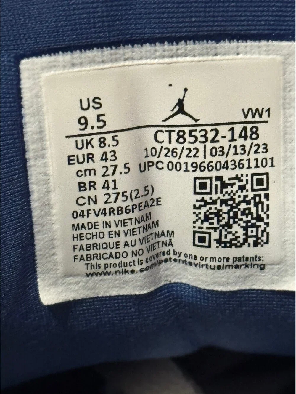 Jordan size original